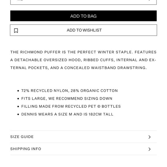 Alex Eagle Sporting Club The Richmond Puffer Jacket Size S Navy - Picture 2 of 16